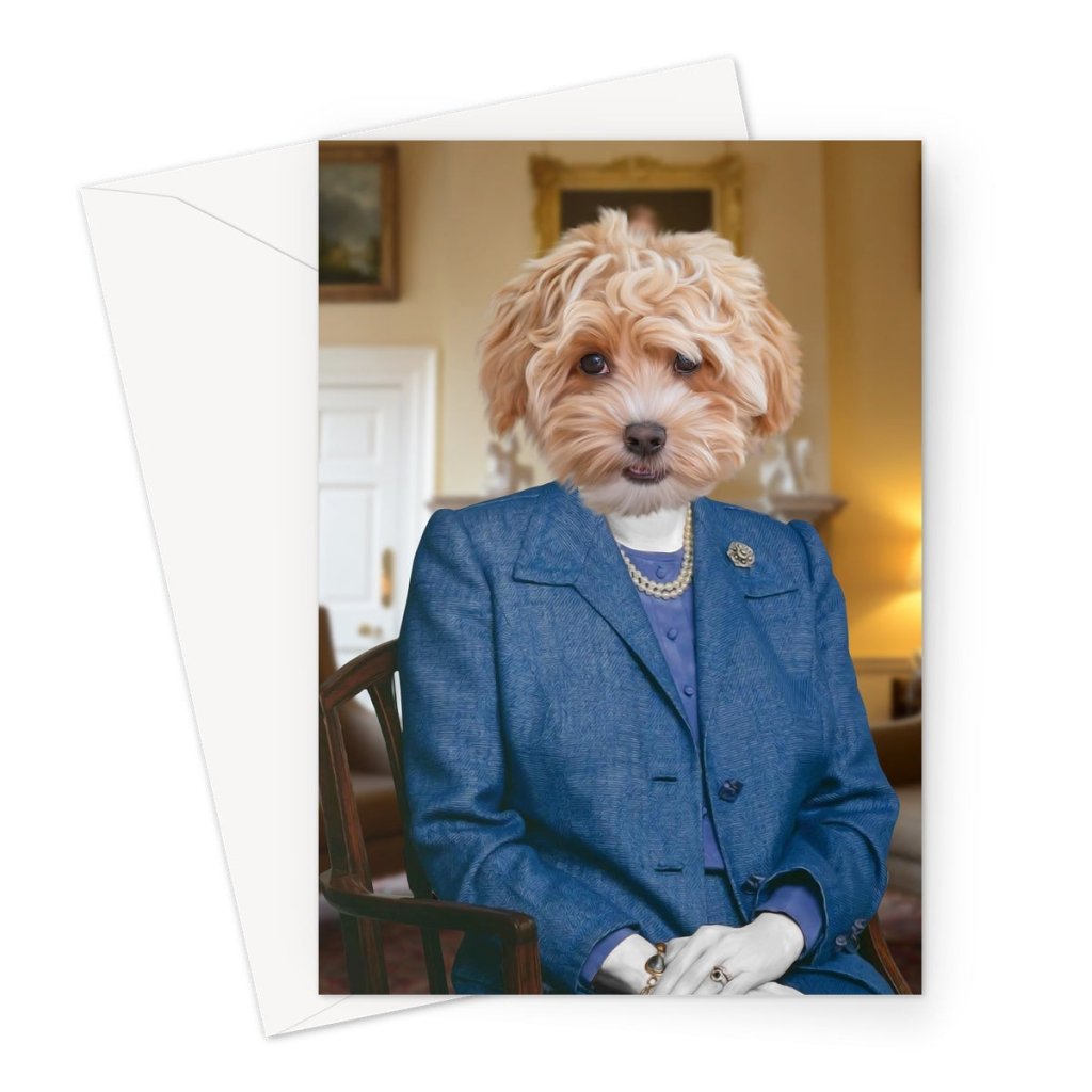 Pet Portraits | The Thatcher (Margaret Thatcher Inspired): Custom Pet Greeting Card | Paw & Glory