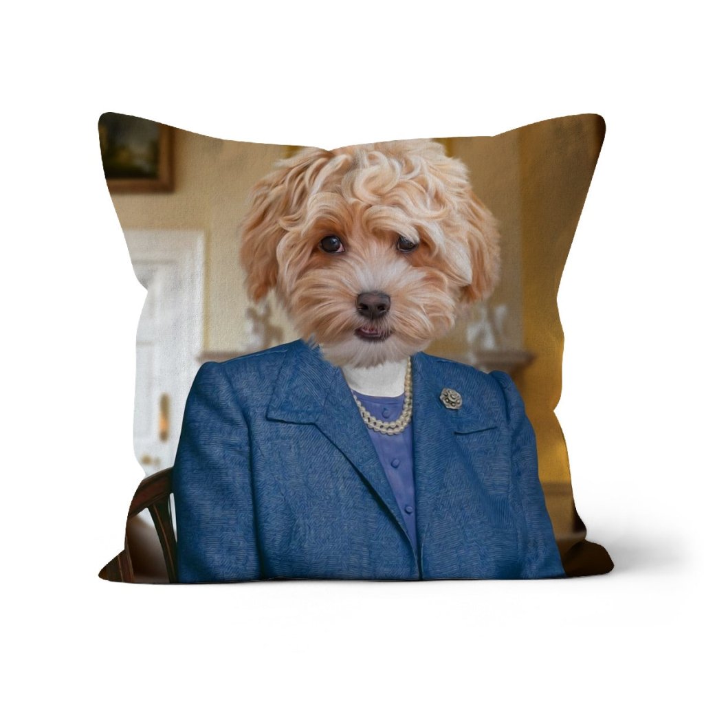 Pet Portraits | The Thatcher (Margaret Thatcher Inspired): Custom Pet Pillow | Paw & Glory