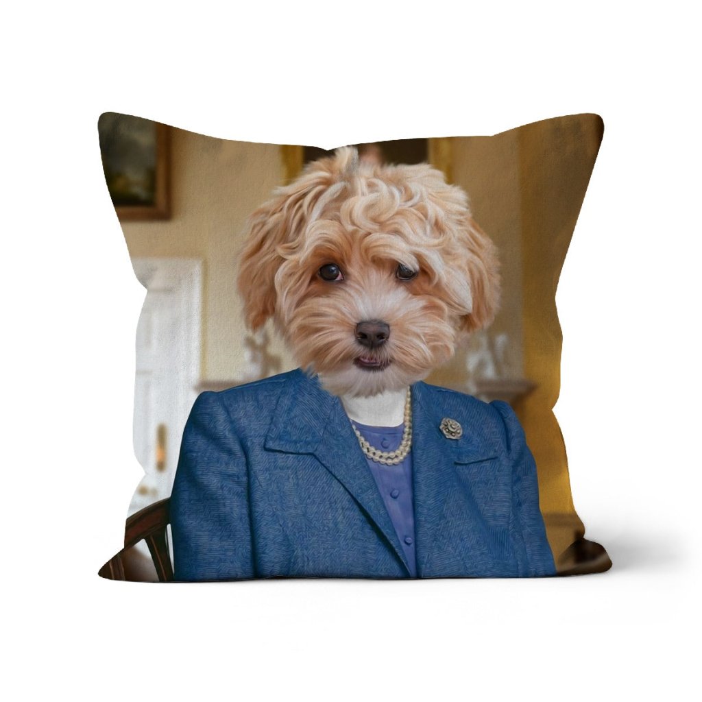 Pet Portraits | The Thatcher (Margaret Thatcher Inspired): Custom Pet Pillow | Paw & Glory