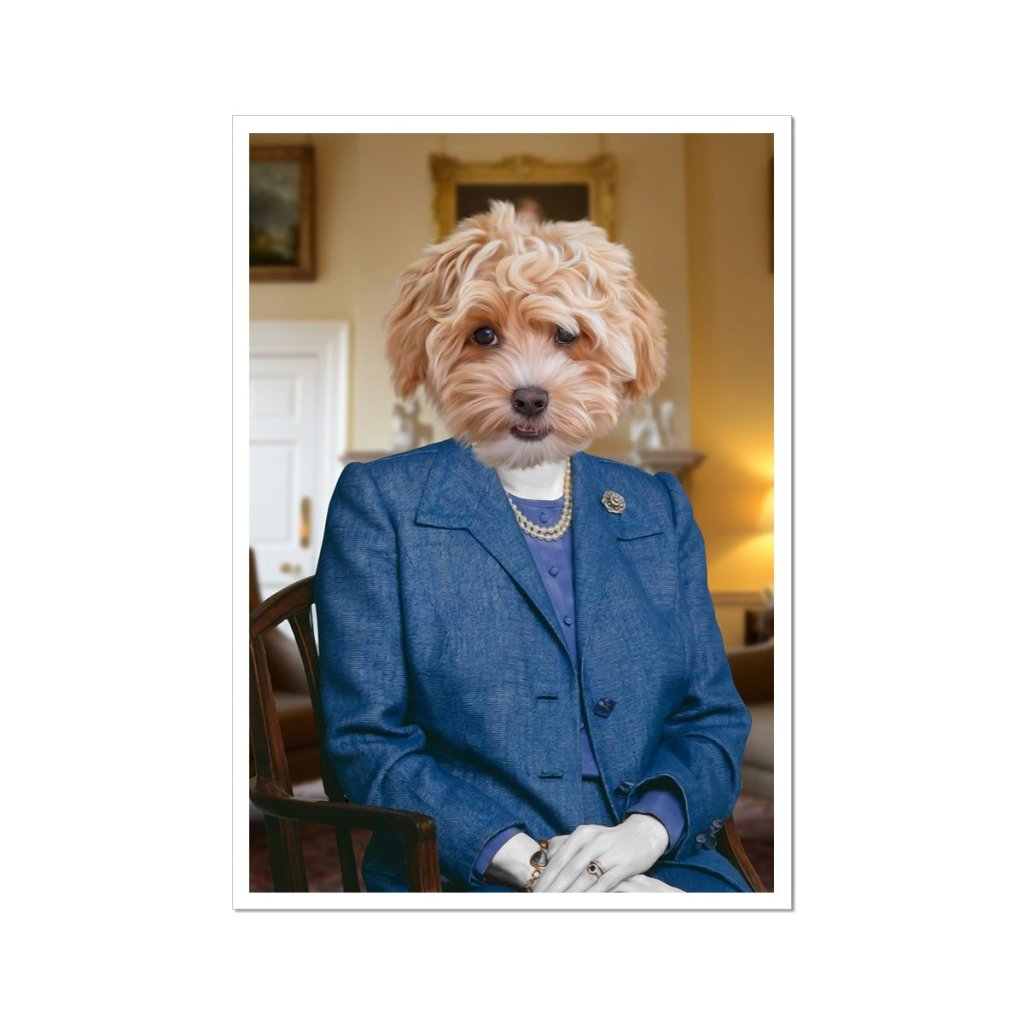 Pet Portraits | The Thatcher (Margaret Thatcher Inspired): Custom Pet Poster | Paw & Glory