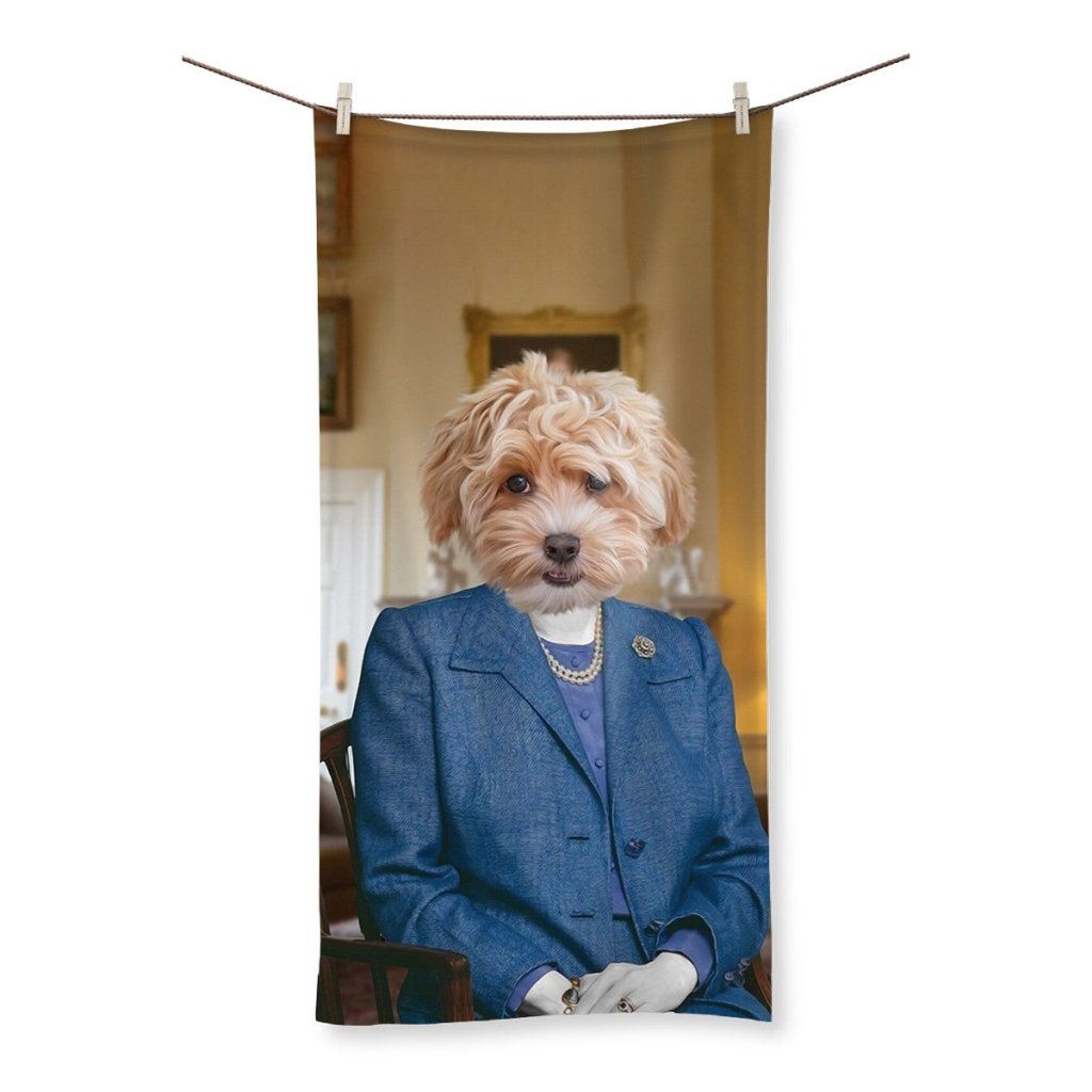 Pet Portraits | The Thatcher (Margaret Thatcher Inspired): Custom Pet Towel | Paw & Glory