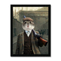 The Thug (Peaky Blinders Inspired): Animal Art Framed Portrait