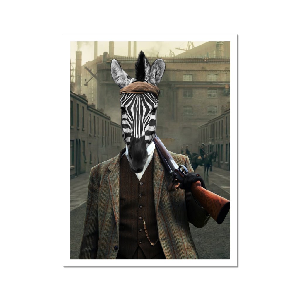 Pet Portraits | The Thug (Peaky Blinders Inspired): Animal Art Poster | Paw & Glory