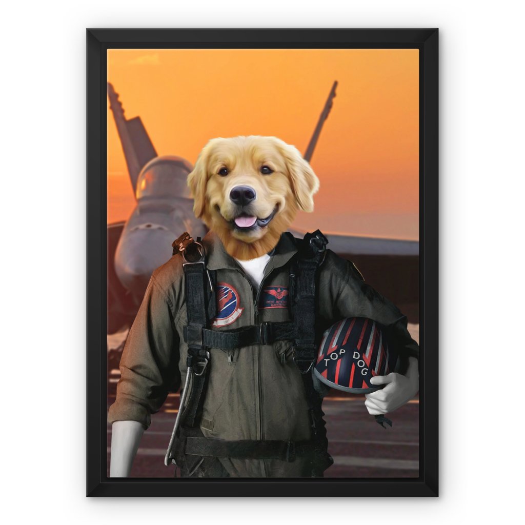 Pet Portraits | The Top Pilot: Custom Pet Canvas | Paw & Glory