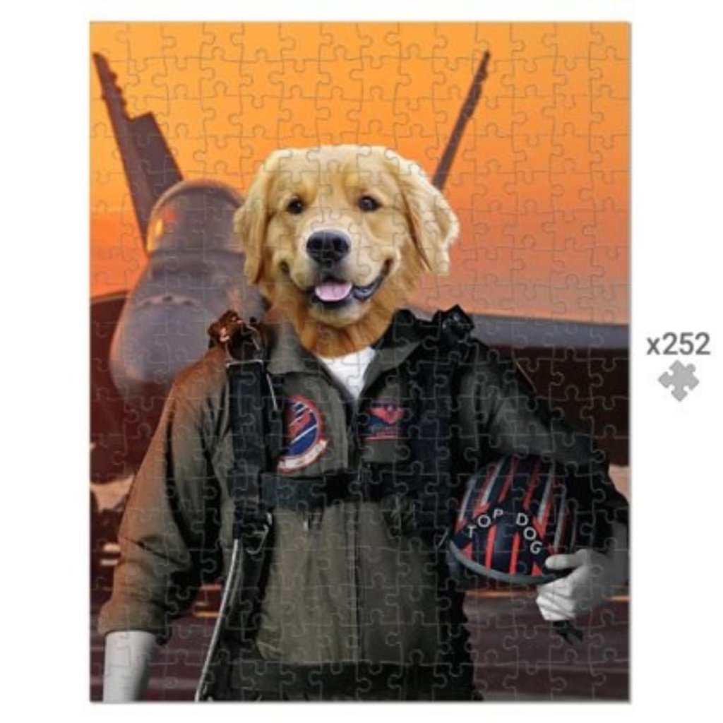 Pet Portraits | The Top Pilot: Custom Pet Puzzle | Paw & Glory