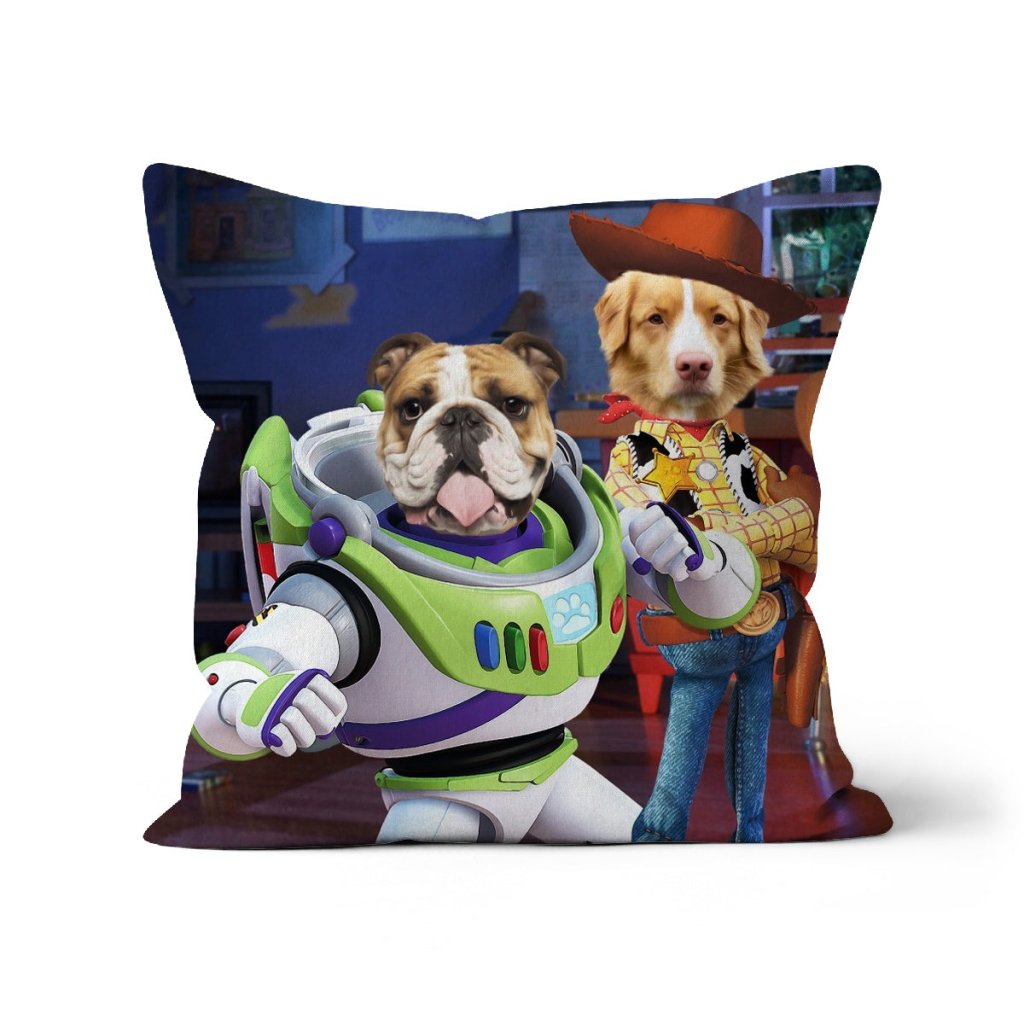Pet Portraits | The Toy Besties (Toy Story Inspired): Custom Pet Pillow | Paw & Glory