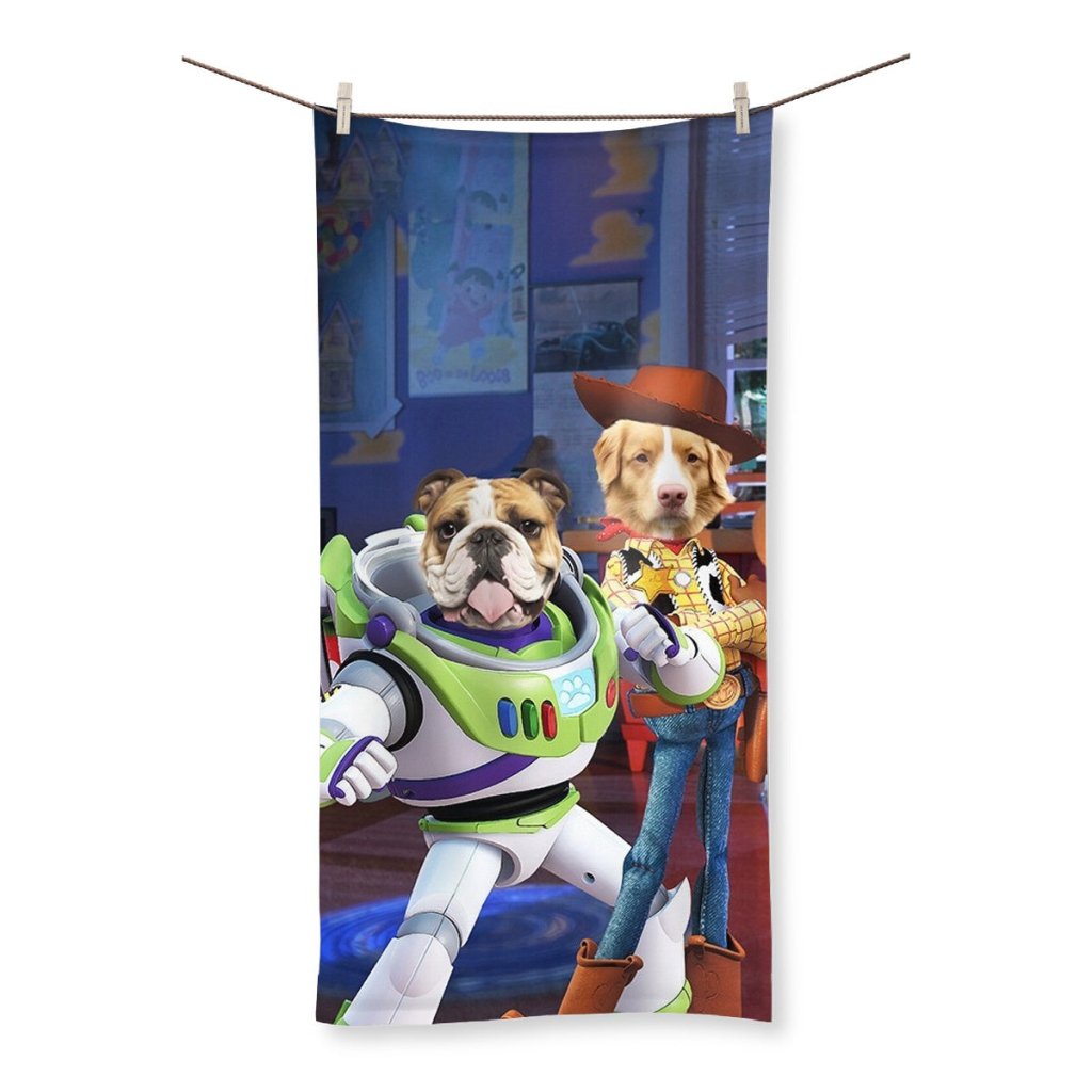 Pet Portraits | The Toy Besties (Toy Story Inspired): Custom Pet Towel | Paw & Glory
