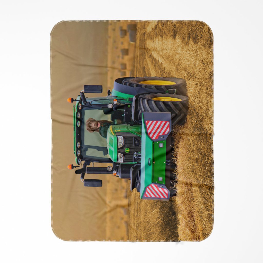 The Tractor: Custom Pet Blanket - Paw & Glory - Dog Portraits - Pet Portraits