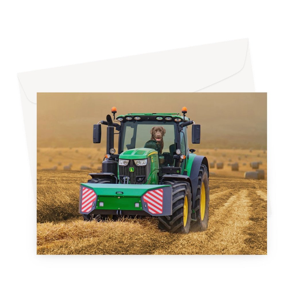 Pet Portraits | The Tractor: Custom Pet Greeting Card | Paw & Glory