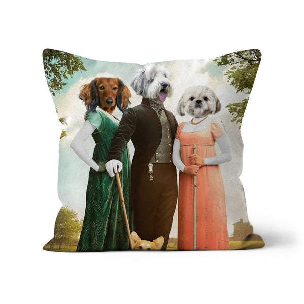 Regency Trio: Custom Pet Pillow | royal pet portrait | Paw & Glory