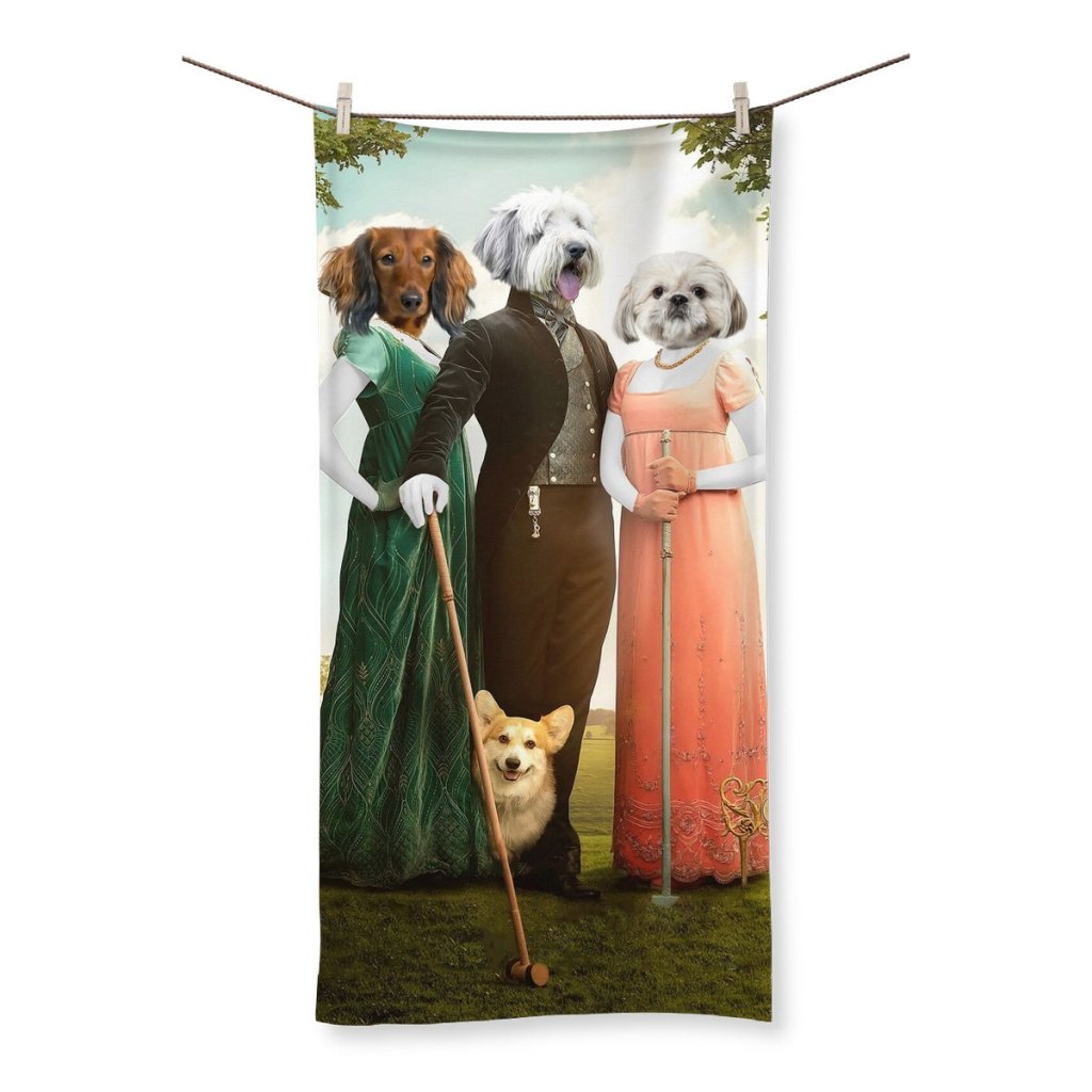 Pet Portraits | The Trio (Bridgerton Inspired): Custom Pet Towel | Paw & Glory