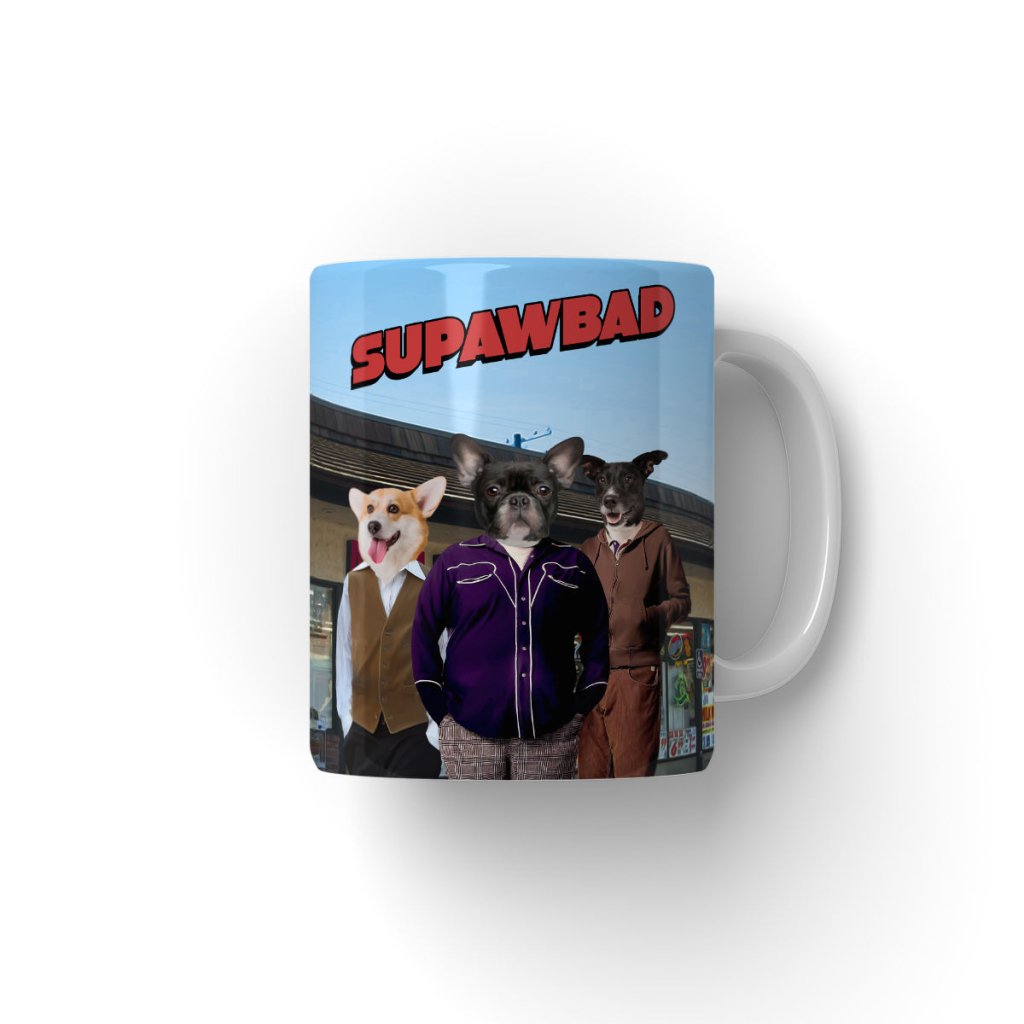 Pet Portraits | The Trio (Superbad Inspired): Custom Pet Coffee Mug | Paw & Glory