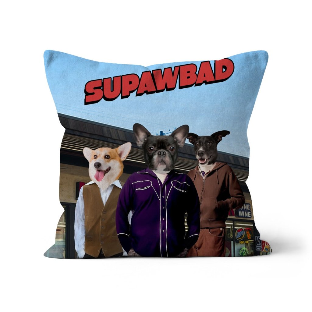 Pet Portraits | The Trio (Superbad Inspired): Custom Pet Pillow | Paw & Glory