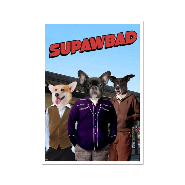 Teen Comedy Trio Custom Pet Poster | Custom Pet Portrait Print | Paw & Glory