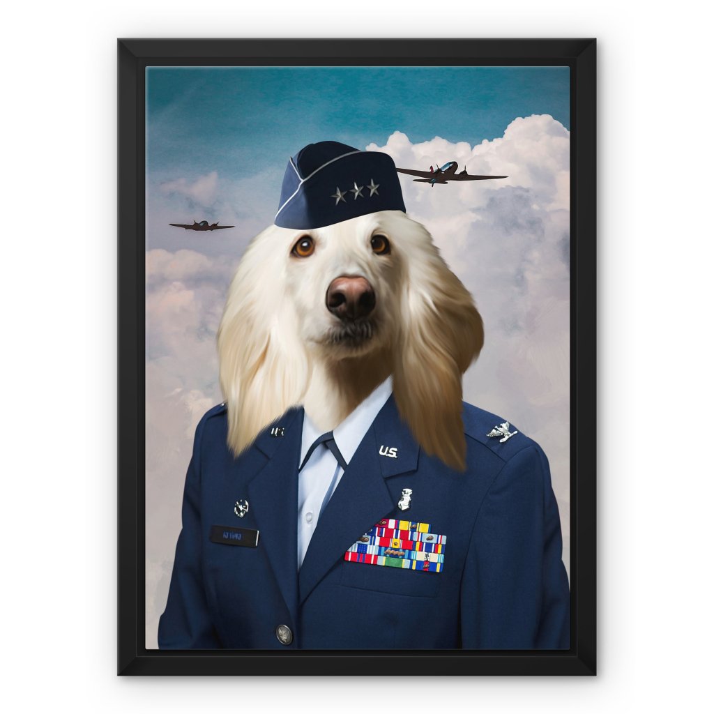 Pet Portraits | The US Female Airforce Officer: Custom Pet Canvas | Paw & Glory