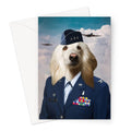 The US Female Airforce Officer: Custom Pet Greeting Card