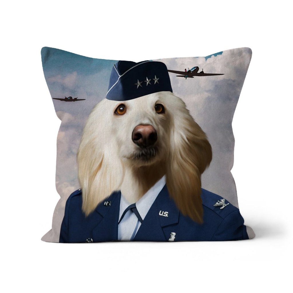 Pet Portraits | The US Female Airforce Officer: Custom Pet Pillow | Paw & Glory
