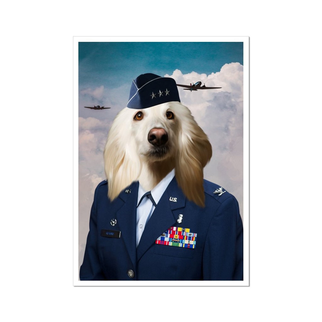 Pet Portraits | The US Female Airforce Officer: Custom Pet Poster | Paw & Glory