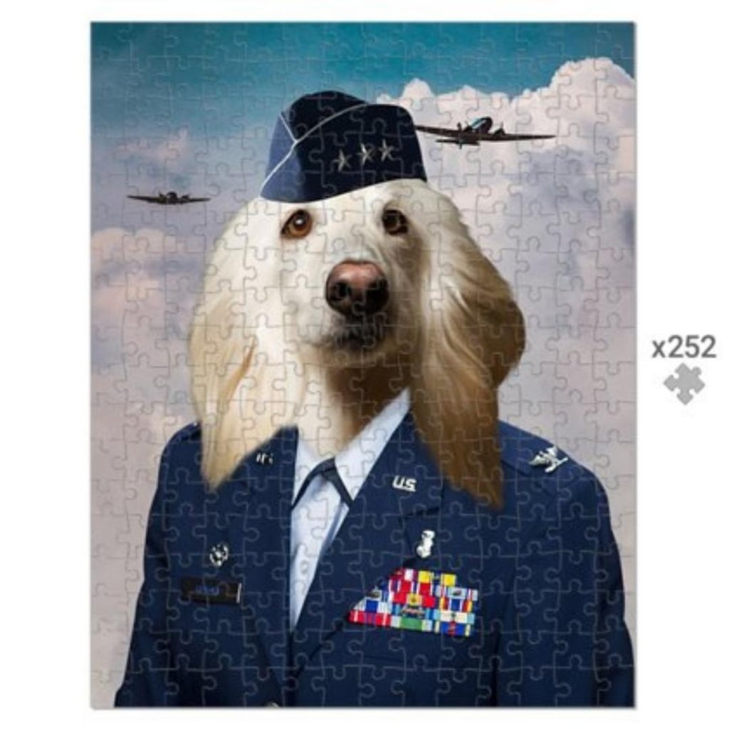 Pet Portraits | The US Female Airforce Officer: Custom Pet Puzzle | Paw & Glory