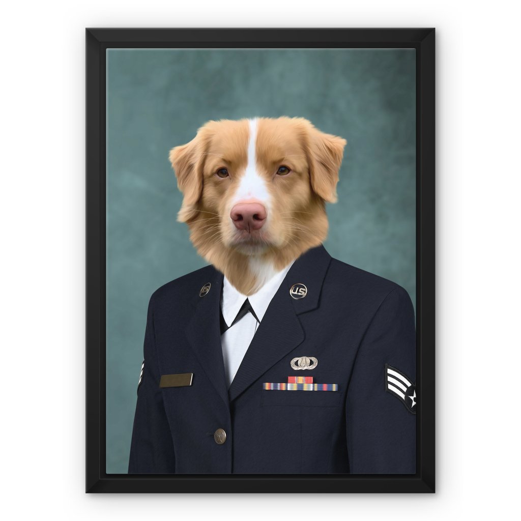 Pet Portraits | The US Female Navy Officer: Custom Pet Canvas | Paw & Glory