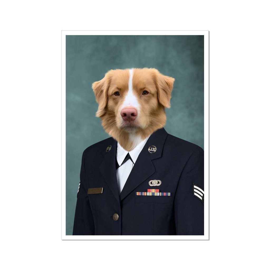 Pet Portraits | The US Female Navy Officer: Custom Pet Poster | Paw & Glory