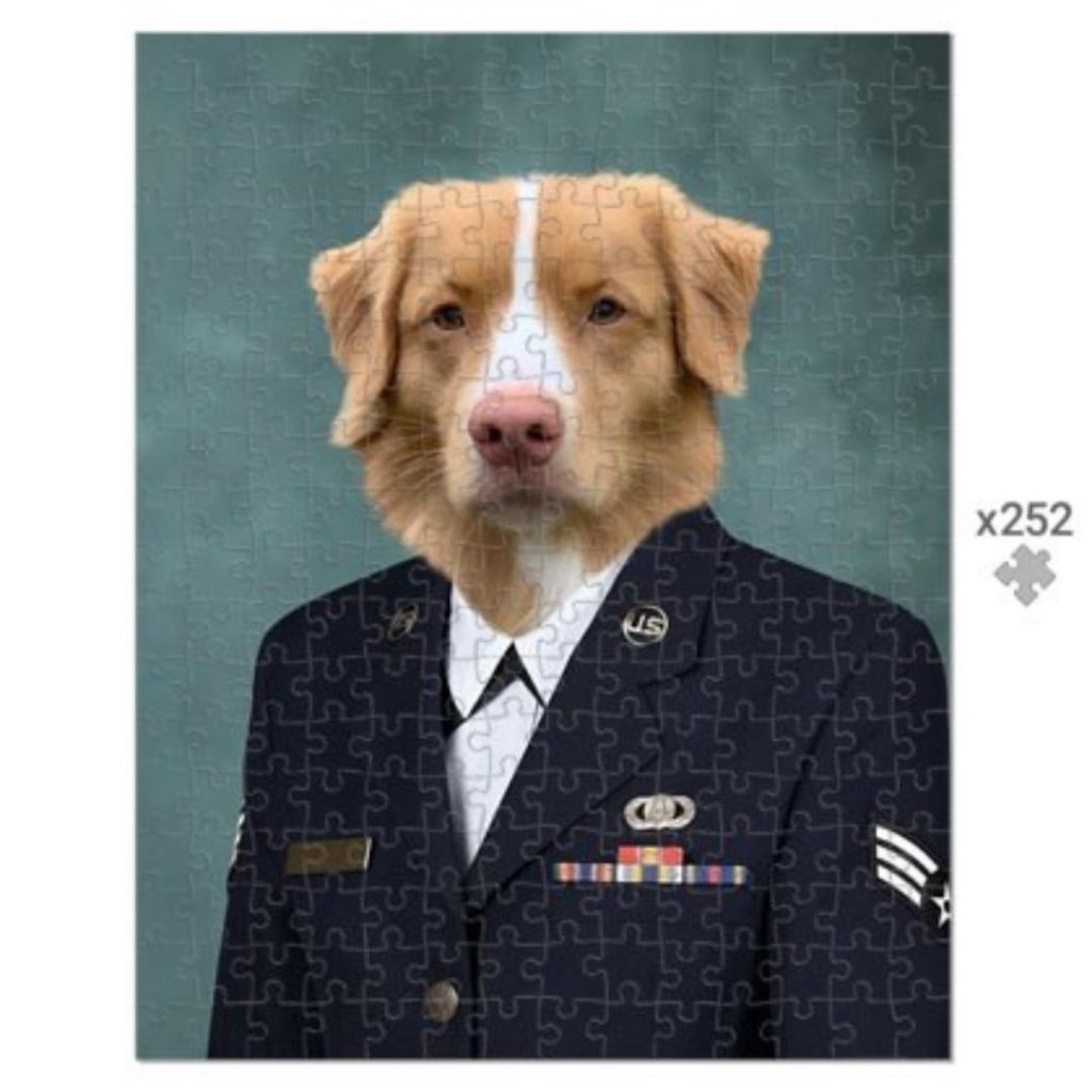 Pet Portraits | The US Female Navy Officer: Custom Pet Puzzle | Paw & Glory