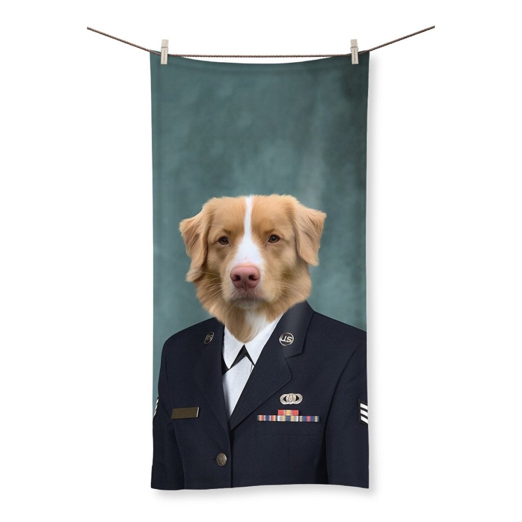 Pet Portraits | The US Female Navy Officer: Custom Pet Towel | Paw & Glory