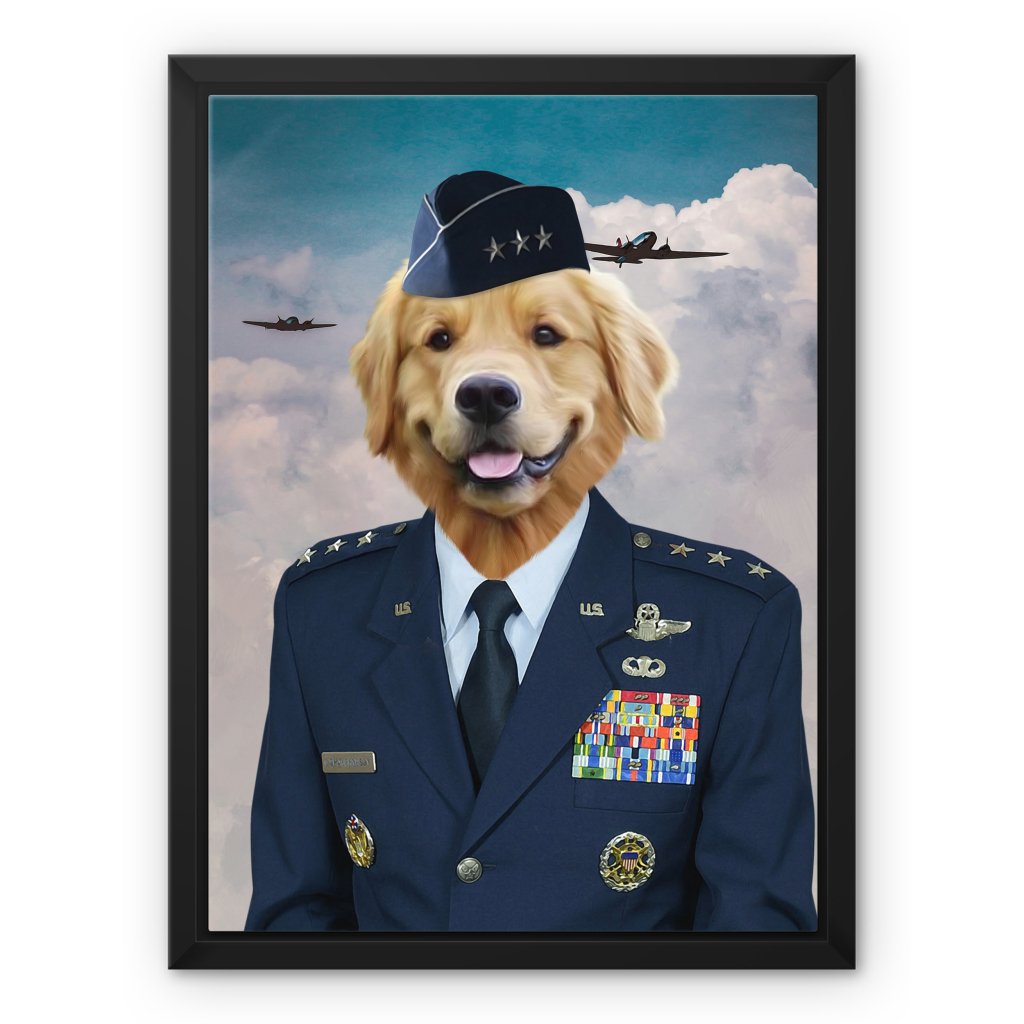 Pet Portraits | The US Male Airforce Officer: Custom Pet Canvas | Paw & Glory