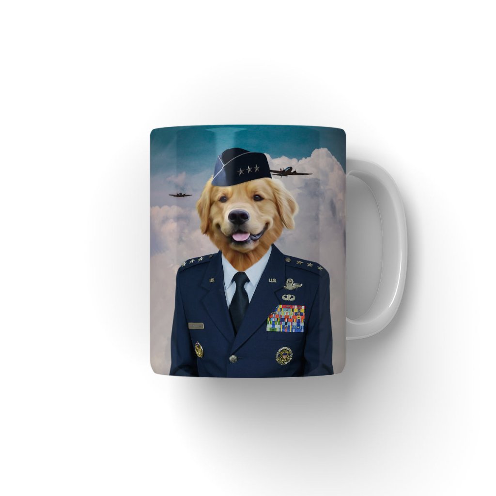 Pet Portraits | The US Male Airforce Officer: Custom Pet Coffee Mug | Paw & Glory