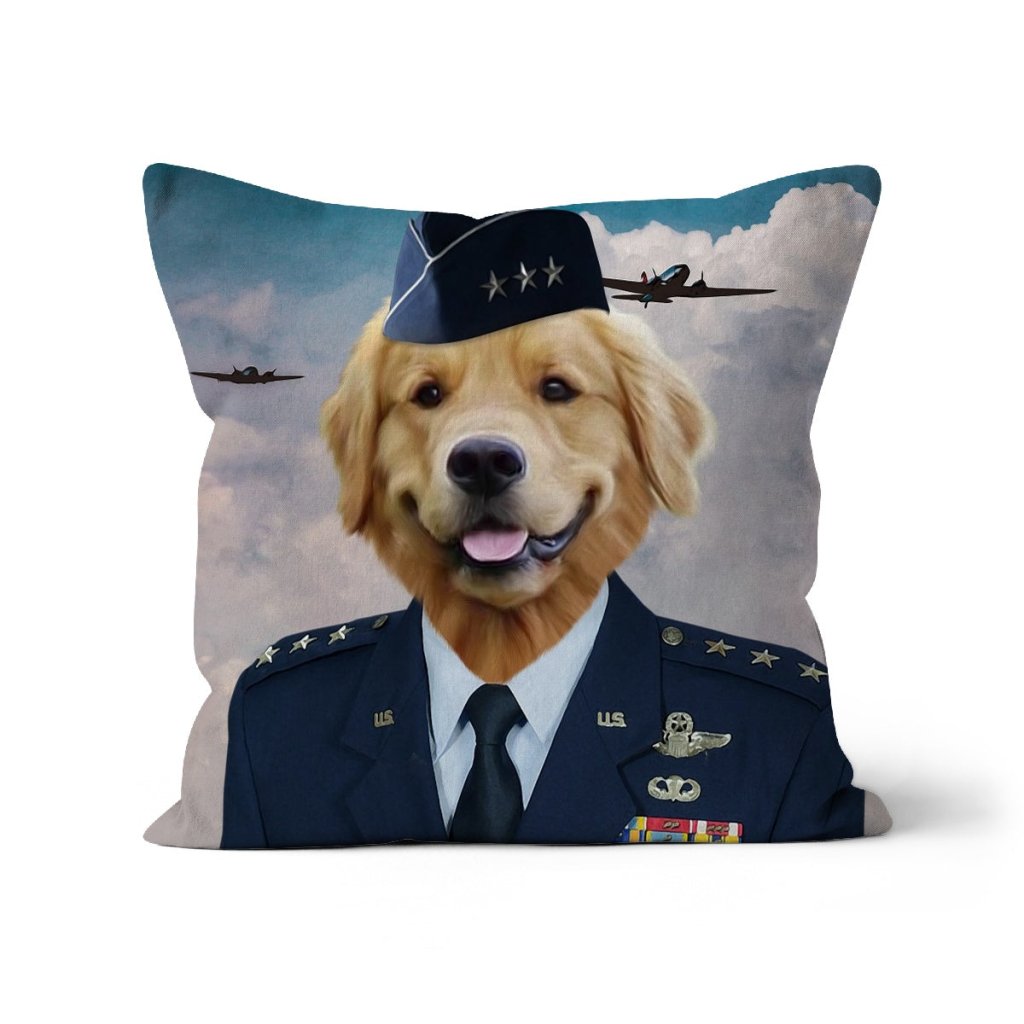 Pet Portraits | The US Male Airforce Officer: Custom Pet Pillow | Paw & Glory