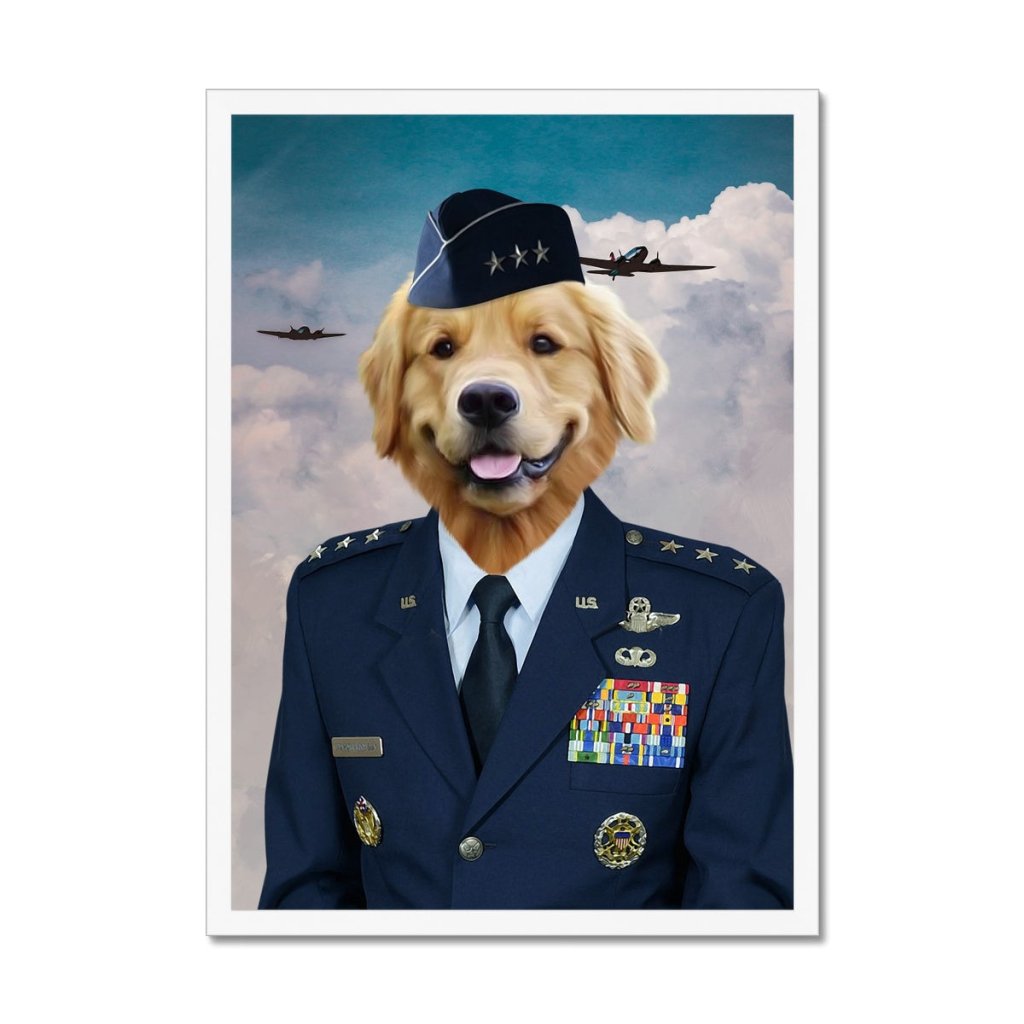 Pet Portraits | The US Male Airforce Officer: Custom Pet Portrait | Paw & Glory
