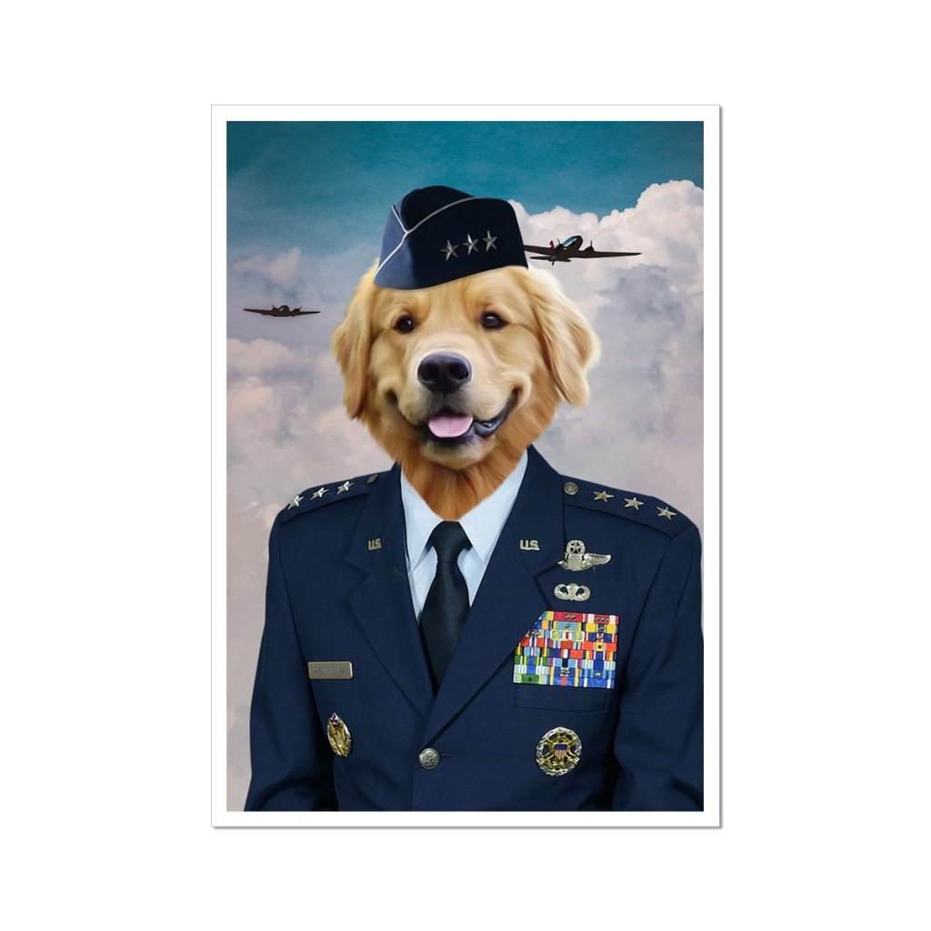 Pet Portraits | The US Male Airforce Officer: Custom Pet Portrait | Paw & Glory