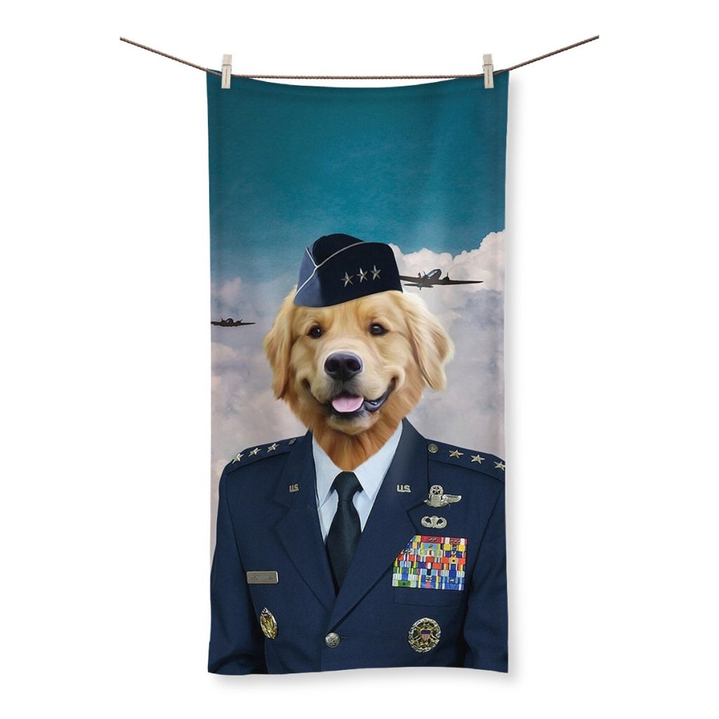 Pet Portraits | The US Male Airforce Officer: Custom Pet Towel | Paw & Glory
