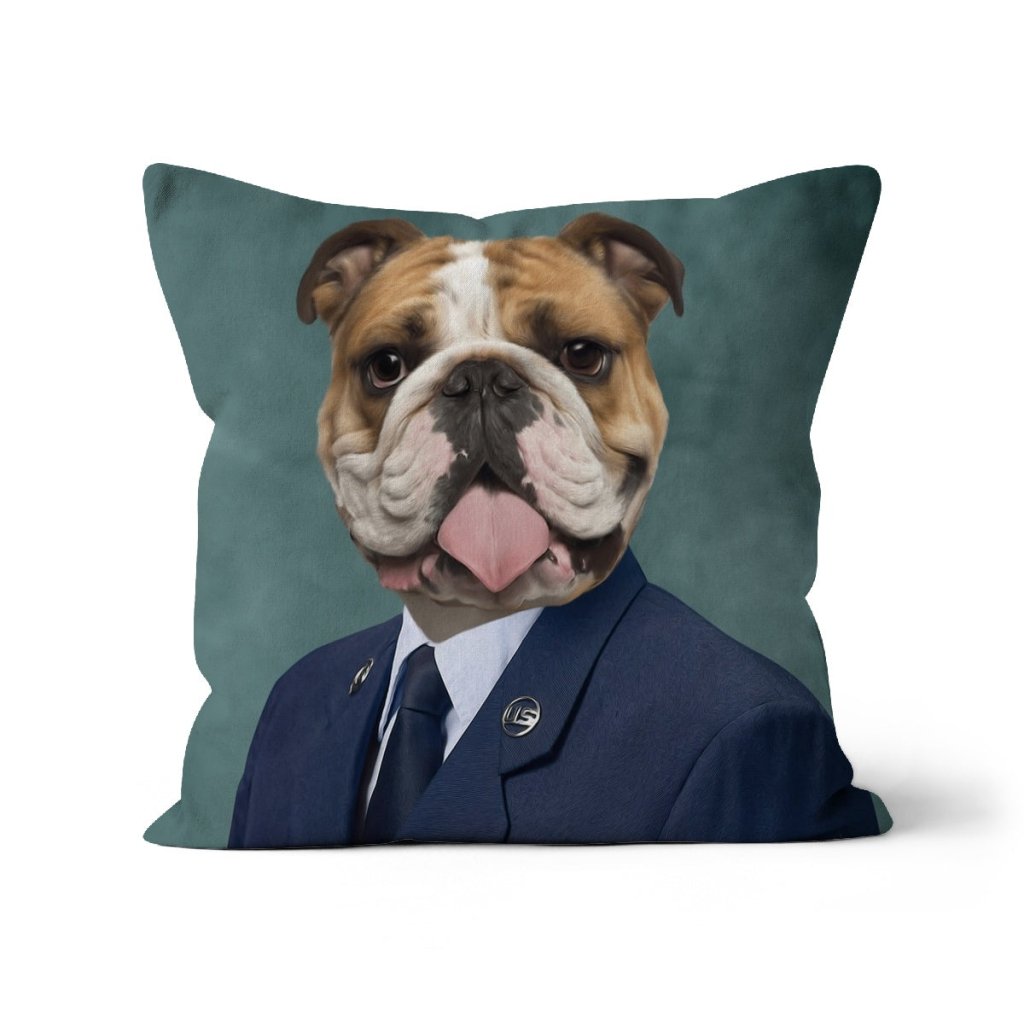 Pet Portraits | The US Male Navy Officer: Custom Pet Pillow | Paw & Glory