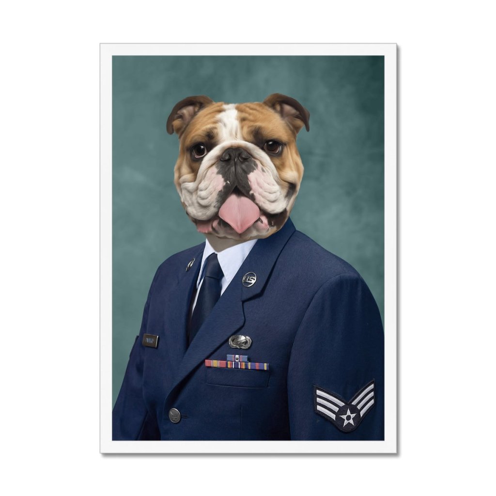 Pet Portraits | The US Male Navy Officer: Custom Pet Portrait | Paw & Glory