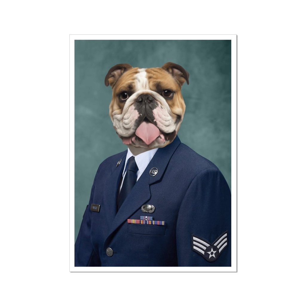 Pet Portraits | The US Male Navy Officer: Custom Pet Portrait | Paw & Glory