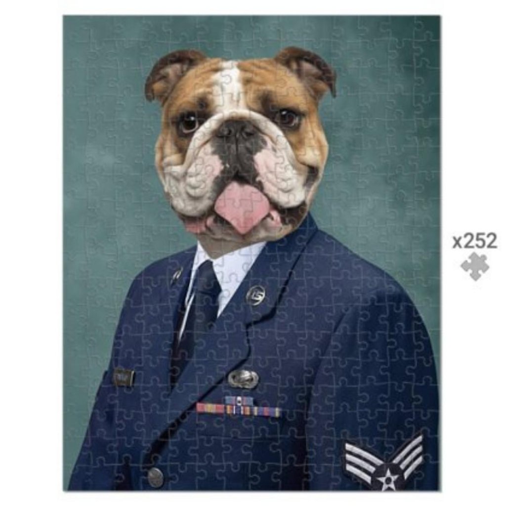 Pet Portraits | The US Male Navy Officer: Custom Pet Puzzle | Paw & Glory