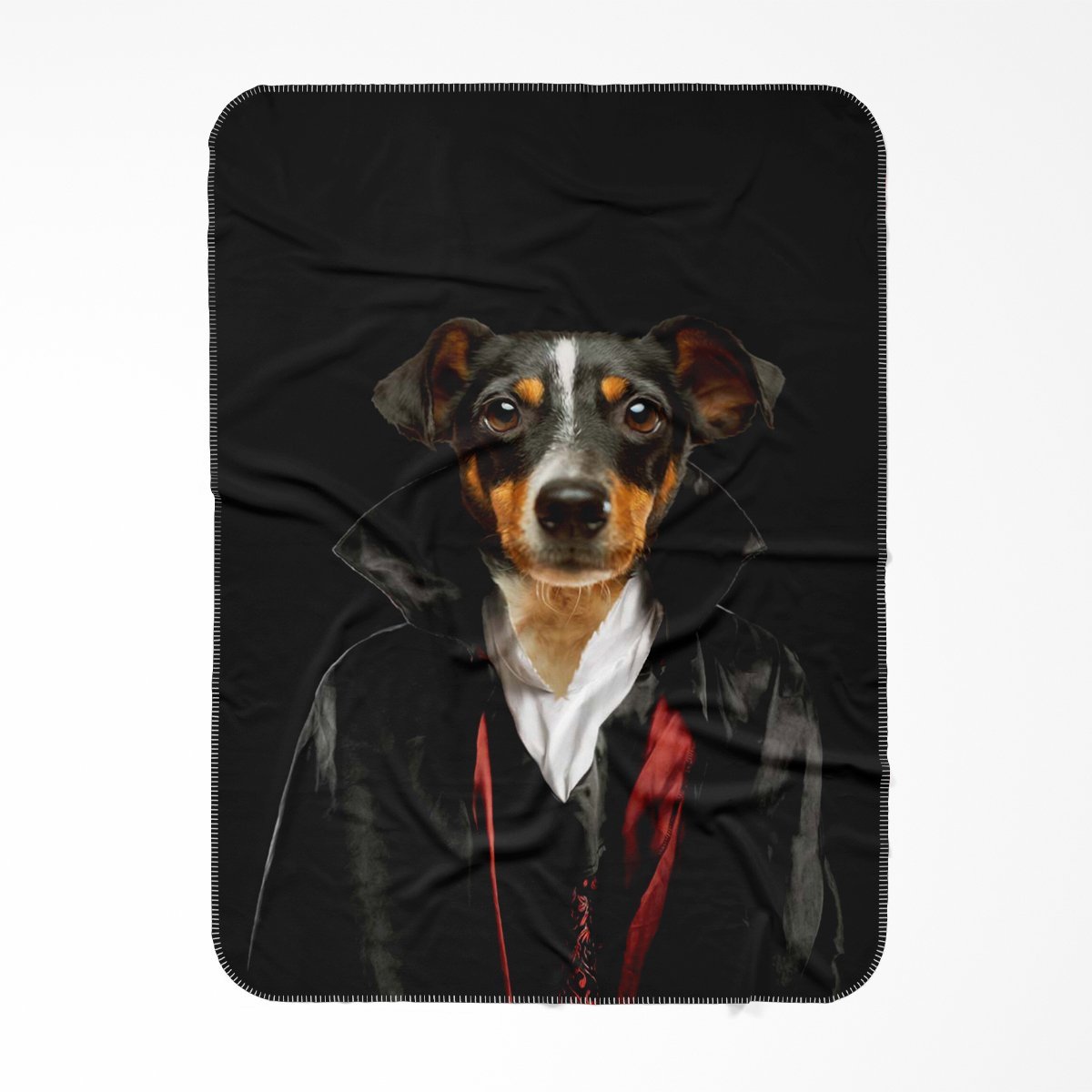 Pet Portraits | The Vampire: Custom Pet Blanket | Paw & Glory