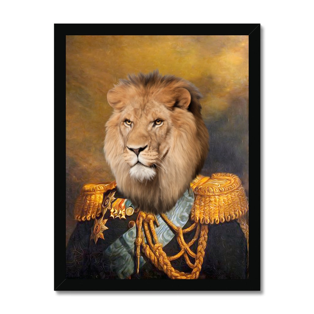 Pet Portraits | The Veteran: Animal Art Framed Portrait | Paw & Glory