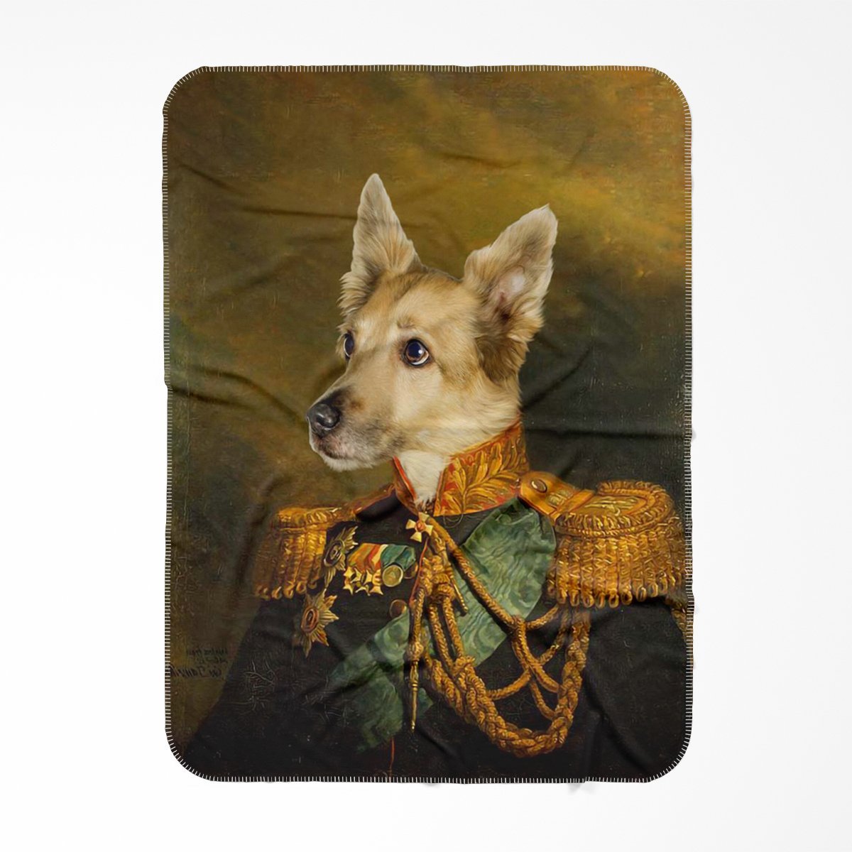 Pet Portraits | The Veteran: Custom Pet Blanket | Paw & Glory