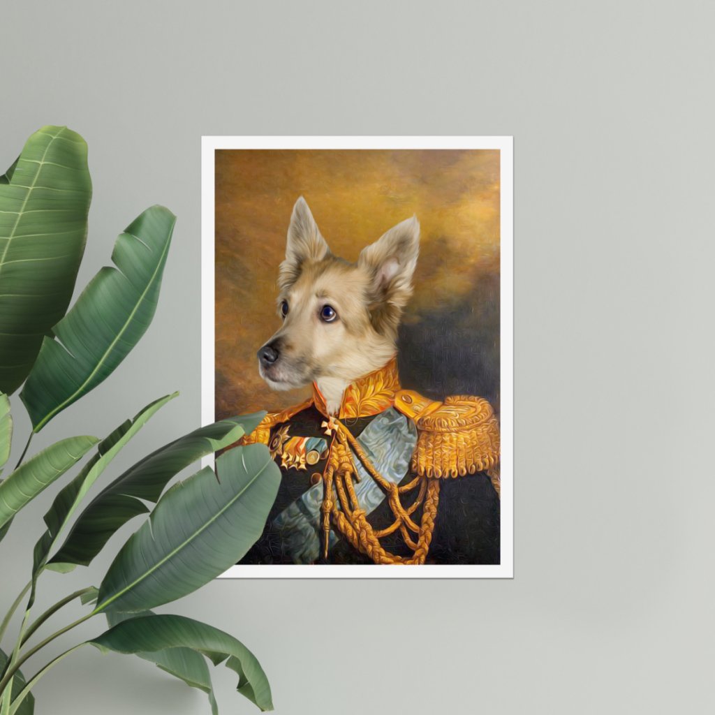 Pet Portraits | The Veteran: Custom Pet Poster | Paw & Glory