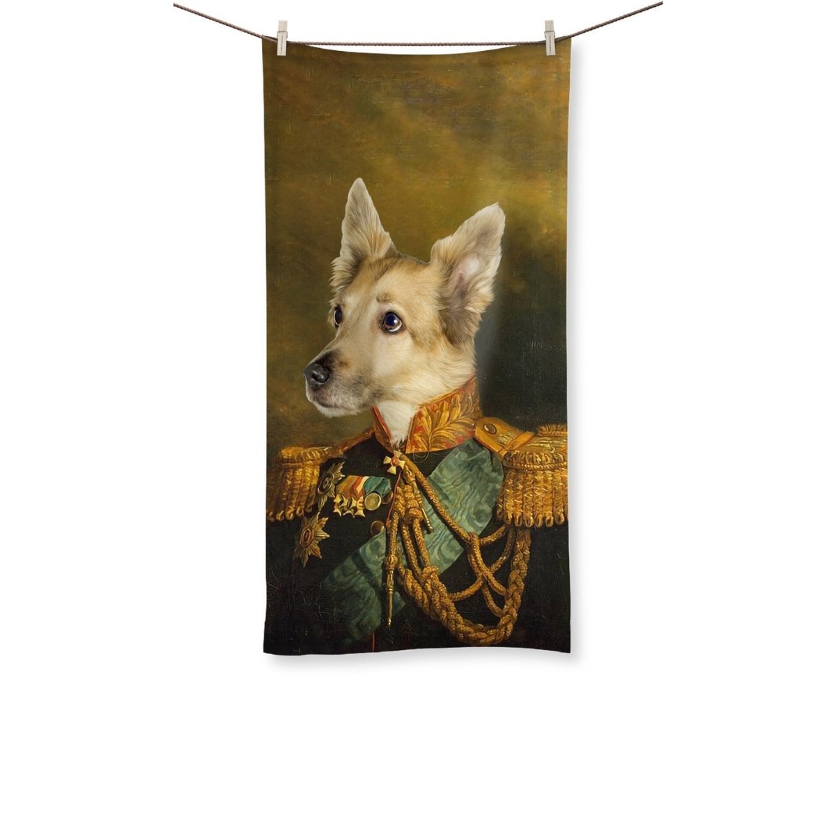 The Veteran: Custom Pet Towel - Paw & Glory - Dog Portraits - Pet Portraits