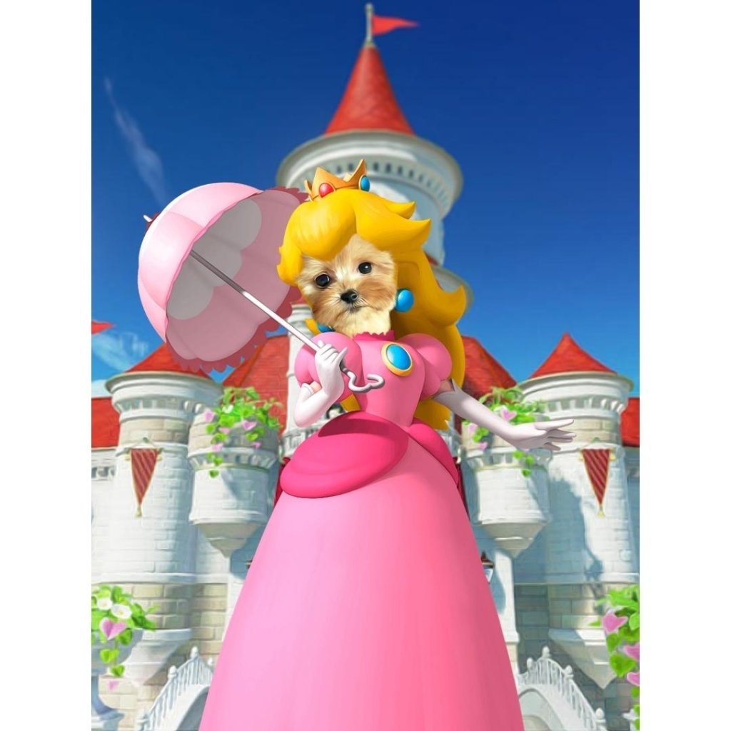 Pet Portraits | The Video Game Princess: Custom Digital Download Pet Portrait | Paw & Glory