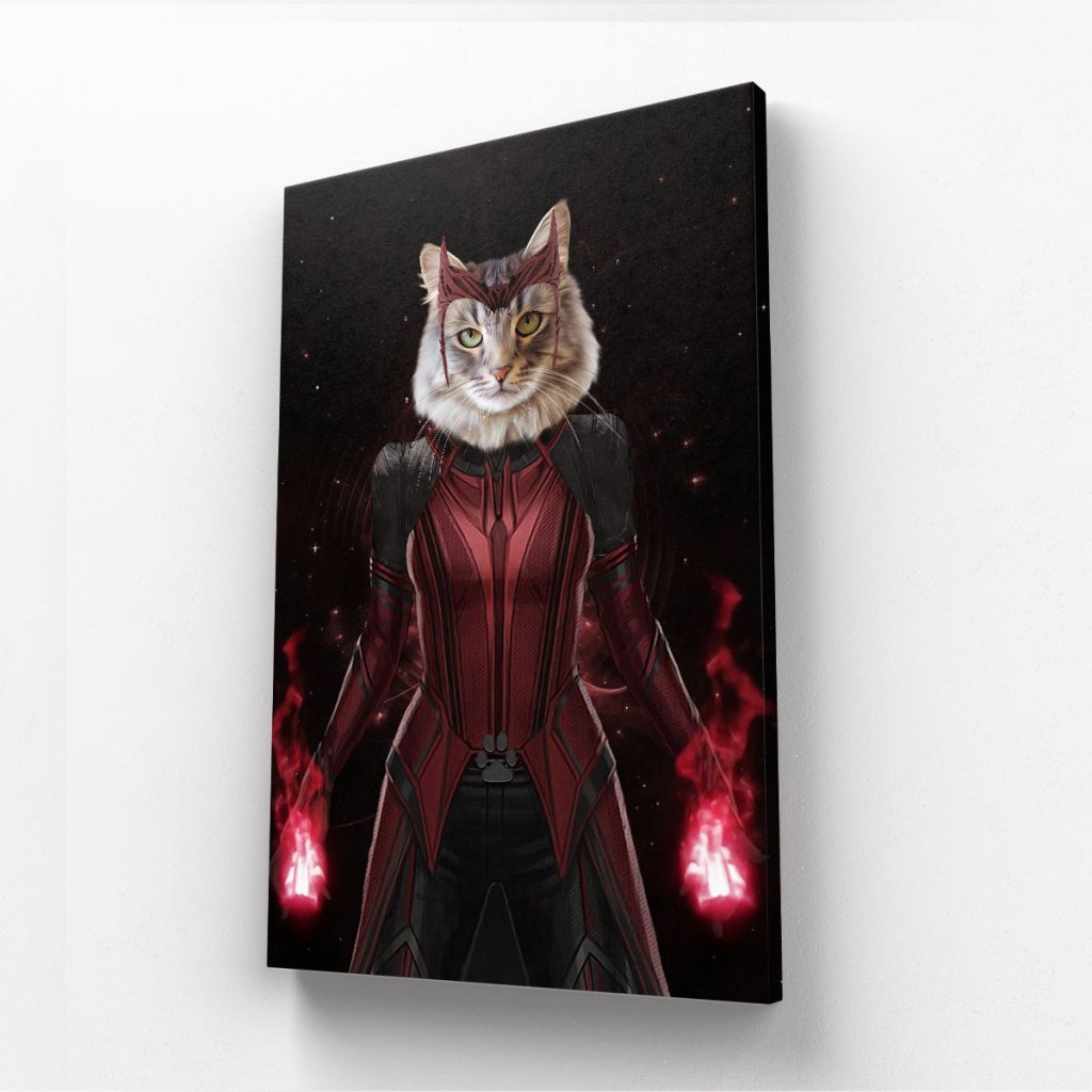 Pet Portraits | The Wanda (Wanda Vision Inspired): Custom Pet Canvas | Paw & Glory