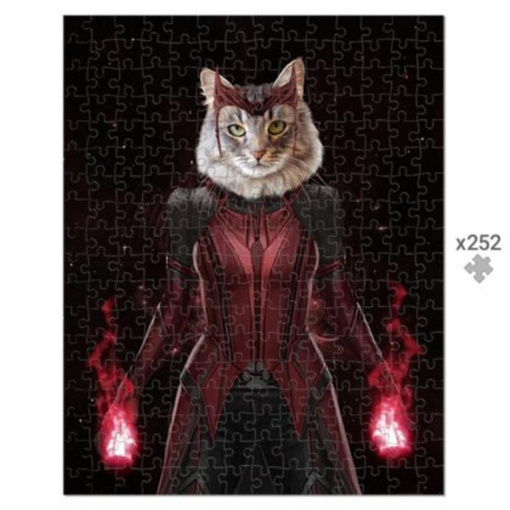 Pet Portraits | The Wanda (Wanda Vision Inspired): Custom Pet Puzzle | Paw & Glory