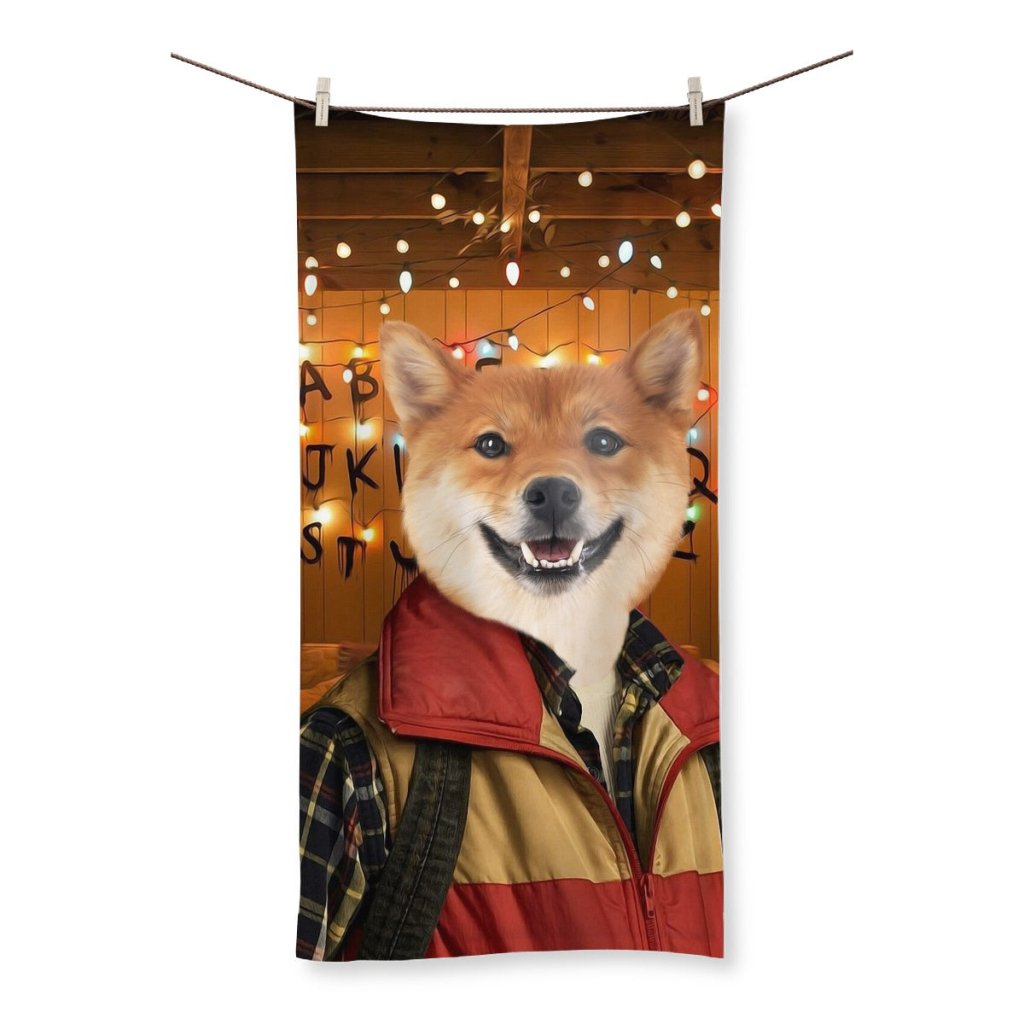 Pet Portraits | The Will (Stranger Things Inspired): Custom Pet Towel | Paw & Glory