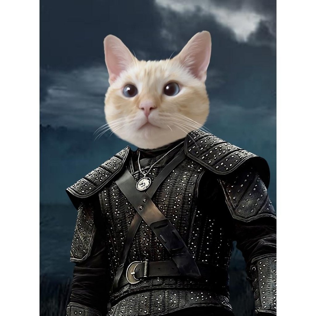 Pet Portraits | The Witcher: Custom Digital Download Pet Portrait | Paw & Glory