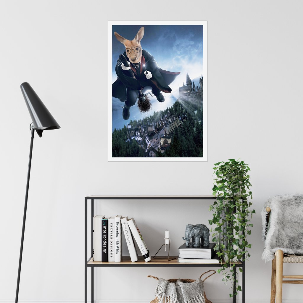 Pet Portraits | The Wizard (Harry Potter Inspired): Animal Art Poster | Paw & Glory