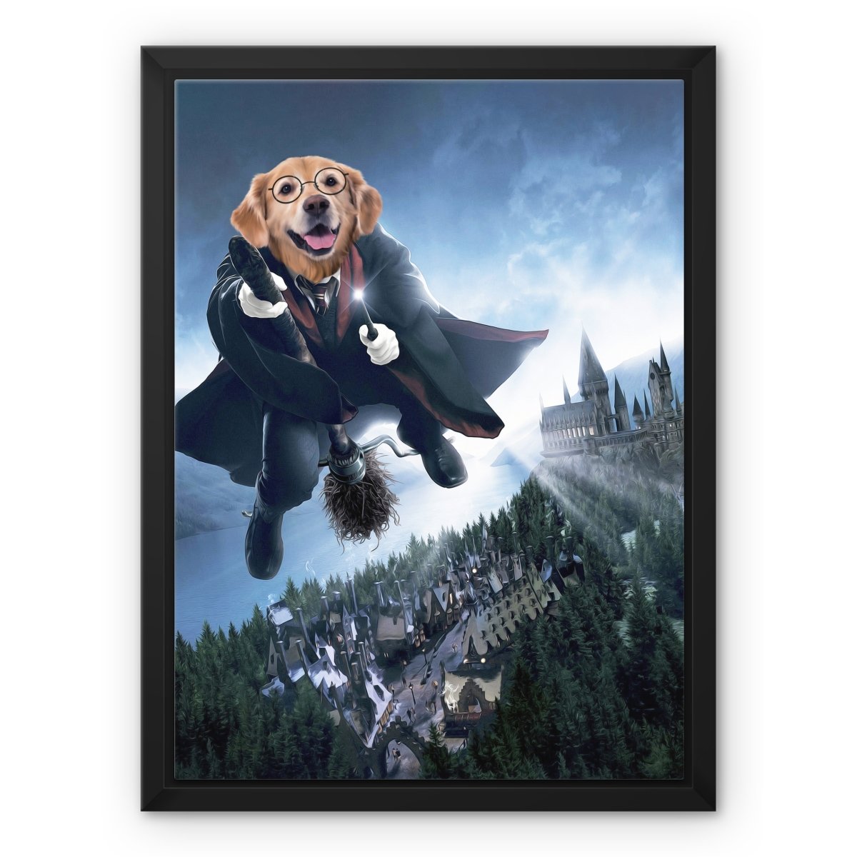 Pet Portraits | The Wizard (Harry Potter Inspired): Custom Pet Canvas | Paw & Glory