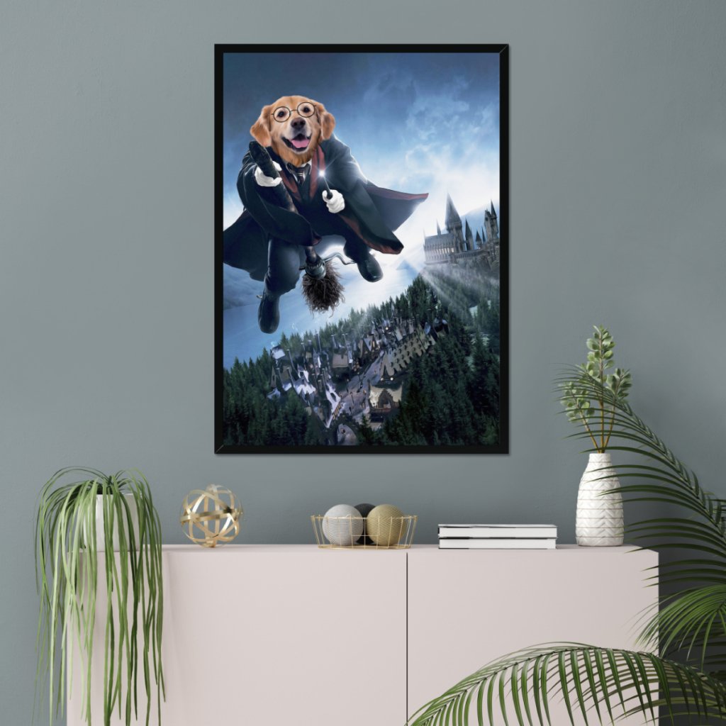 Pet Portraits | The Wizard (Harry Potter Inspired): Custom Pet Portrait | Paw & Glory